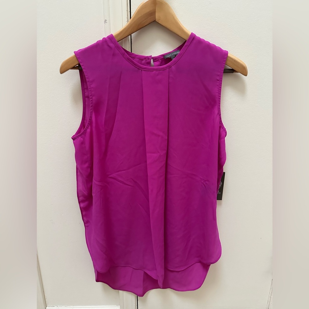 Vince Camuto Sleeveless Magenta Top